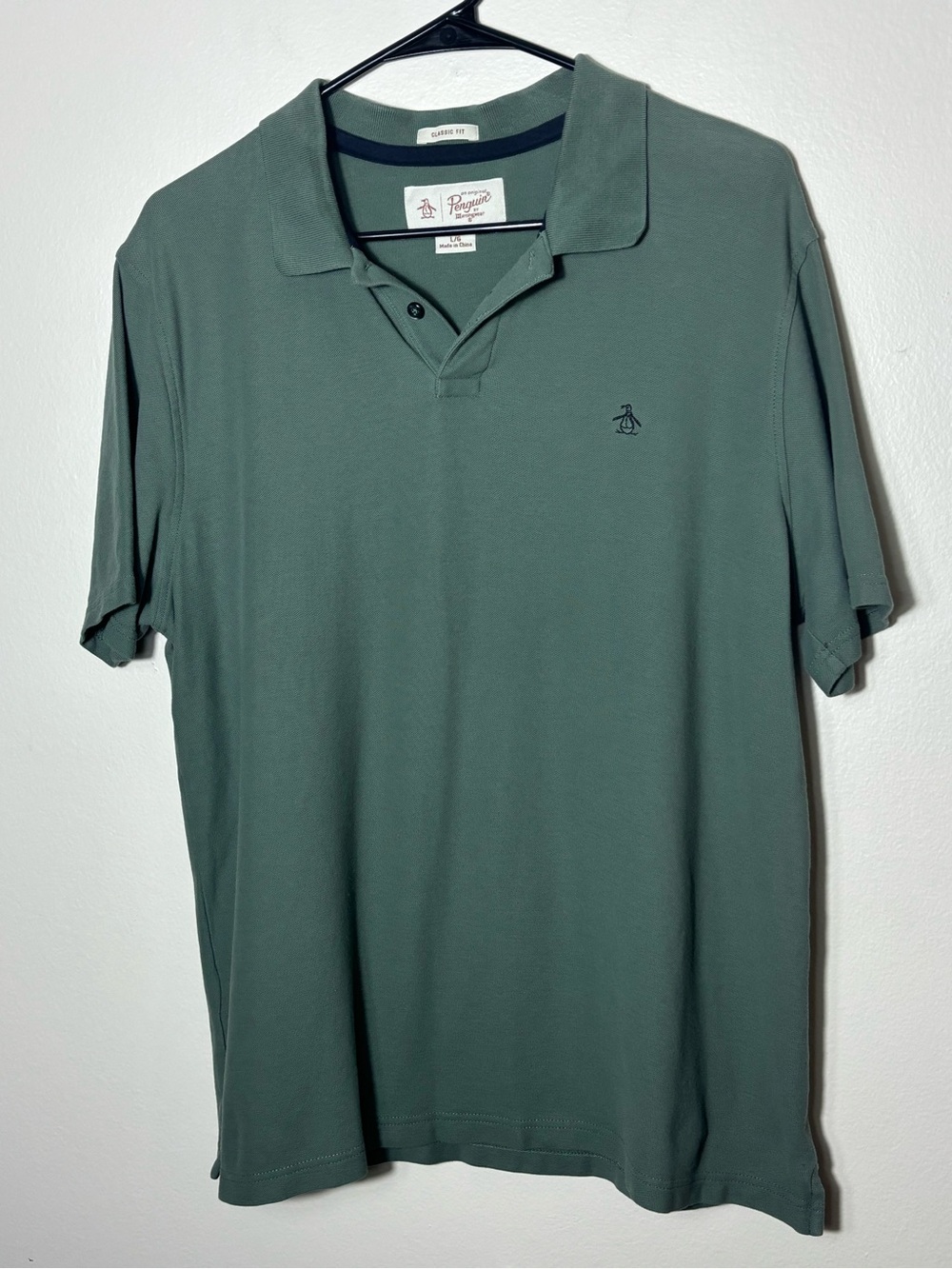 Original Penguin Men's Forest Green Polo with Embroidered Logo